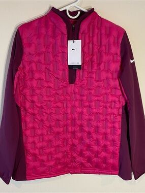 Nike Golf Therma-Fit ADV Aeroloft Repel 3/4 Zip Jacket Pink Purple $250 - Large